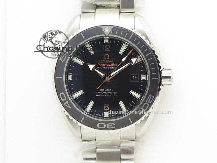 1221 Planet Ocean Pro Ceramic Bezel 45mm 1:1 OMF Best Edition On Rubber Strap A8500 (Black Balance Wheel) MoistureWicking 8136